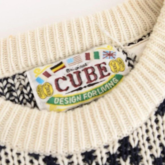 Original Cube Mulit-colour Knit Crewneck Sweater - Picture 7 of 14